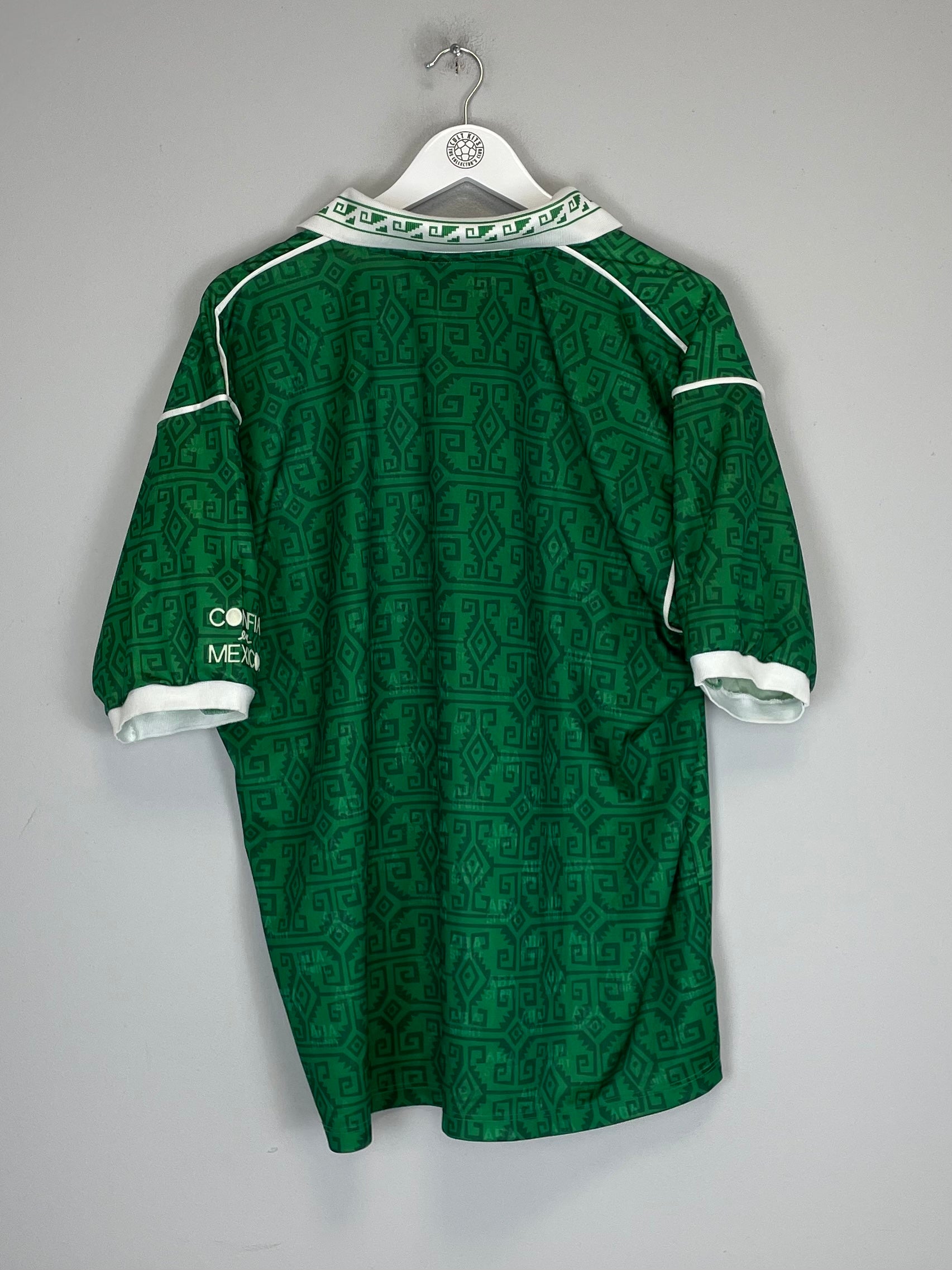 Shop 1993/94 MEXICO HOME SHIRT (L) ABA SPORT, classic football shirts, vintage football shirts & retro soccer jerseys at Cult Kits