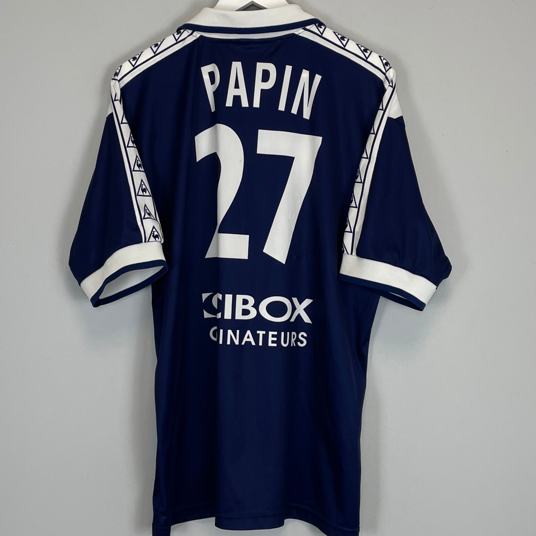 Shop 1997/99 BORDEAUX PAPIN #27 HOME SHIRT (XL) LE COQ, classic football shirts, vintage football shirts & retro soccer jerseys at Cult Kits