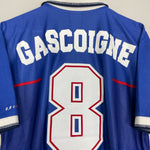 Shop 1997/99 RANGERS GASCOIGNE #8 HOME SHIRT (L) NIKE, classic football shirts, vintage football shirts & retro soccer jerseys at Cult Kits