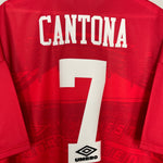 Shop 1994/96 MANCHESTER UNITED CANTONA #7 HOME SHIRT (XXL) UMBRO, classic football shirts, vintage football shirts & retro soccer jerseys at Cult Kits