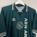Shop 1995/96 AJAX AWAY SHIRT (L) UMBRO, classic football shirts, vintage football shirts & retro soccer jerseys at Cult Kits
