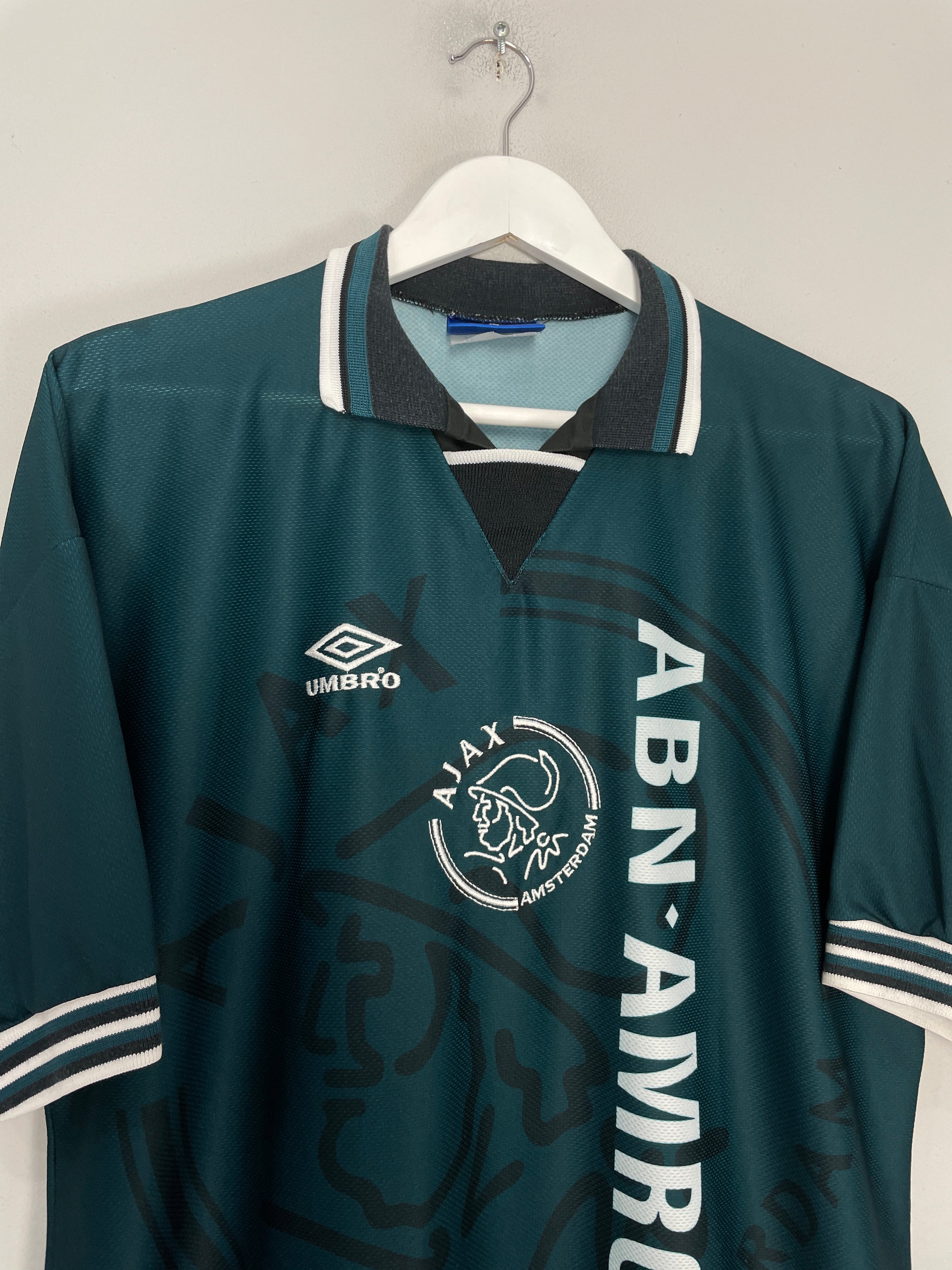 Shop 1995/96 AJAX AWAY SHIRT (L) UMBRO, classic football shirts, vintage football shirts & retro soccer jerseys at Cult Kits