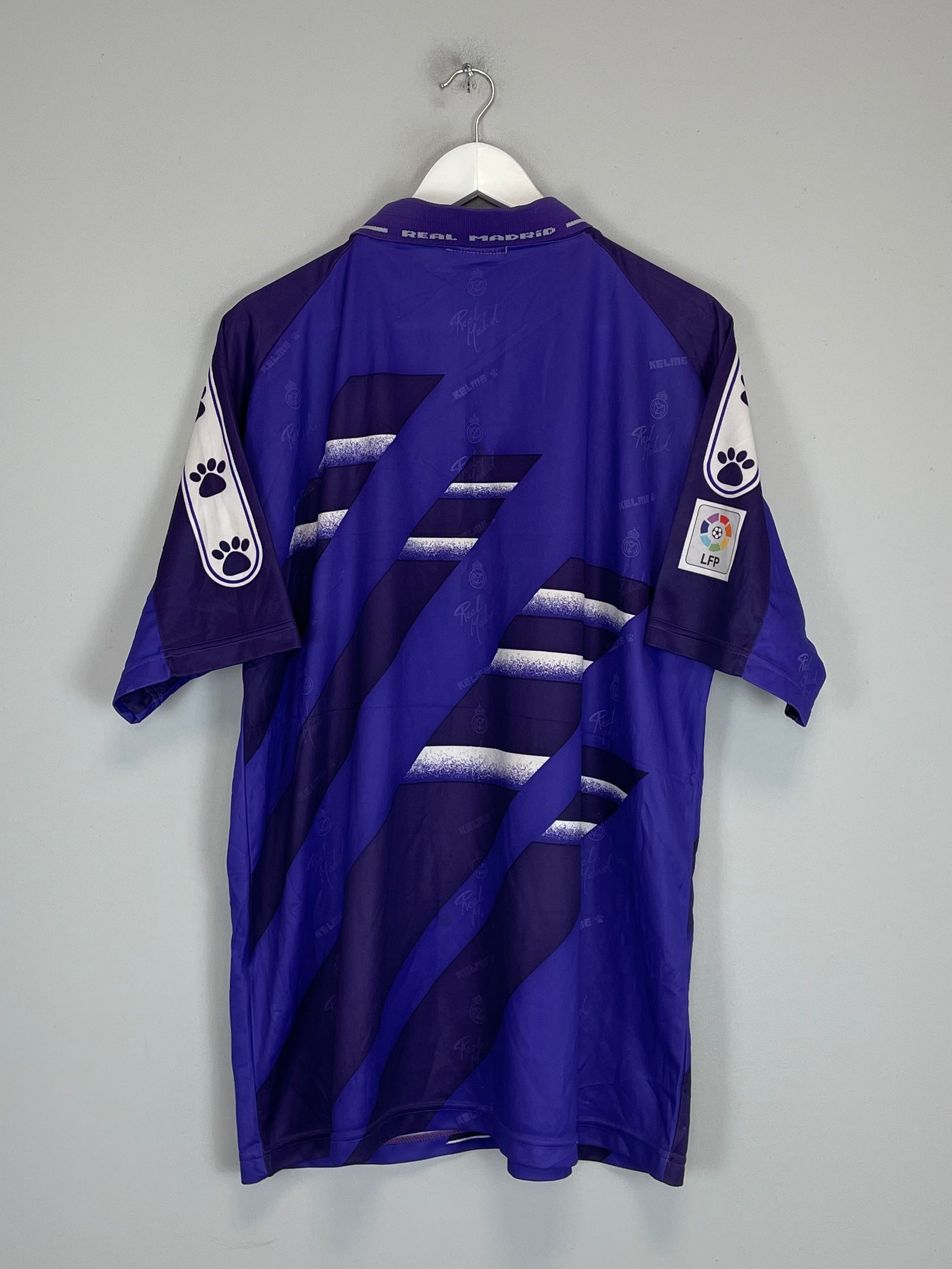 Shop 1994/96 REAL MADRID AWAY SHIRT (XL) KELME, classic football shirts, vintage football shirts & retro soccer jerseys at Cult Kits