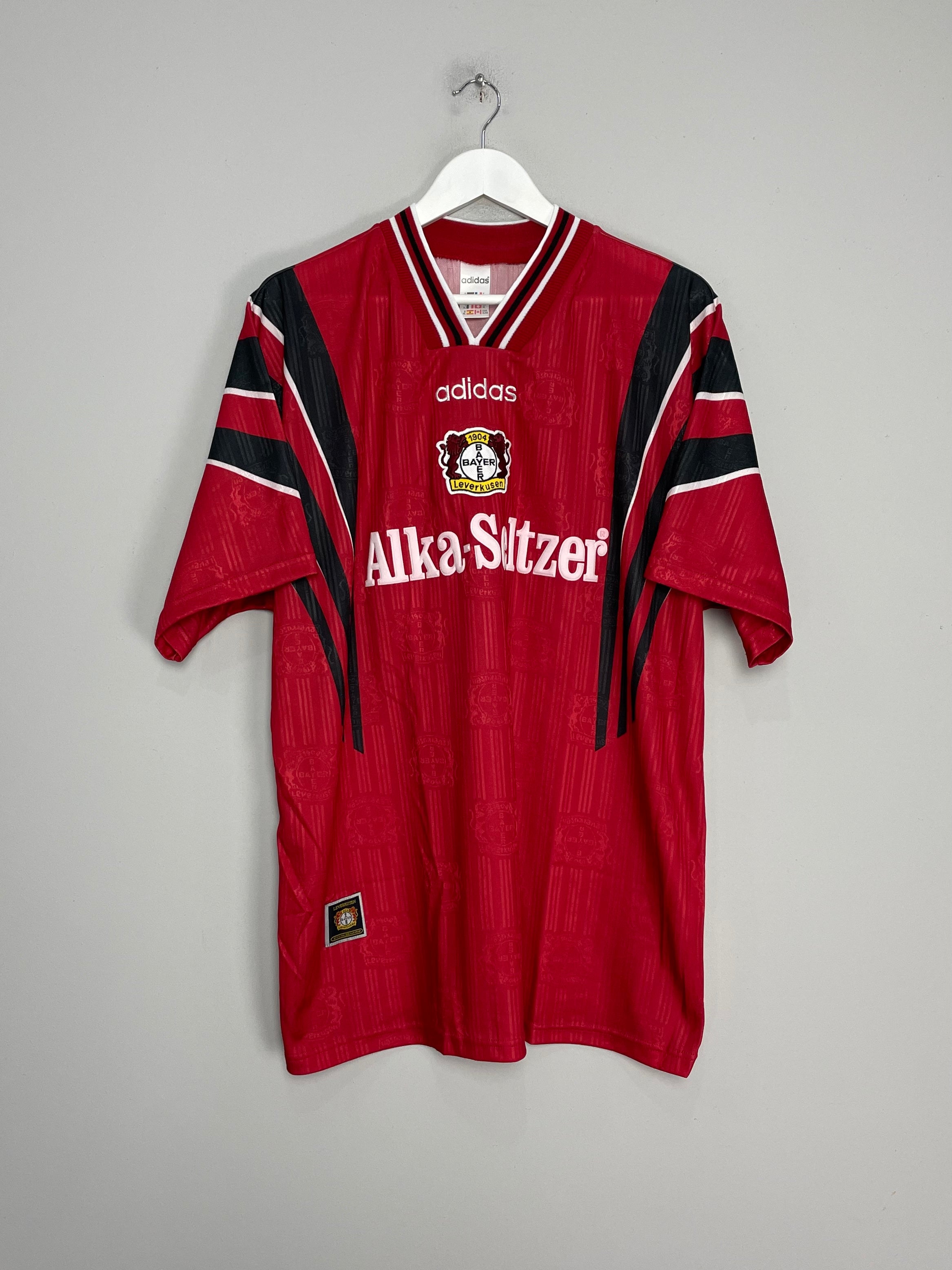 Shop 1996/98 BAYER LEVERKUSEN *MINT* HOME SHIRT (XL) ADIDAS, classic football shirts, vintage football shirts & retro soccer jerseys at Cult Kits