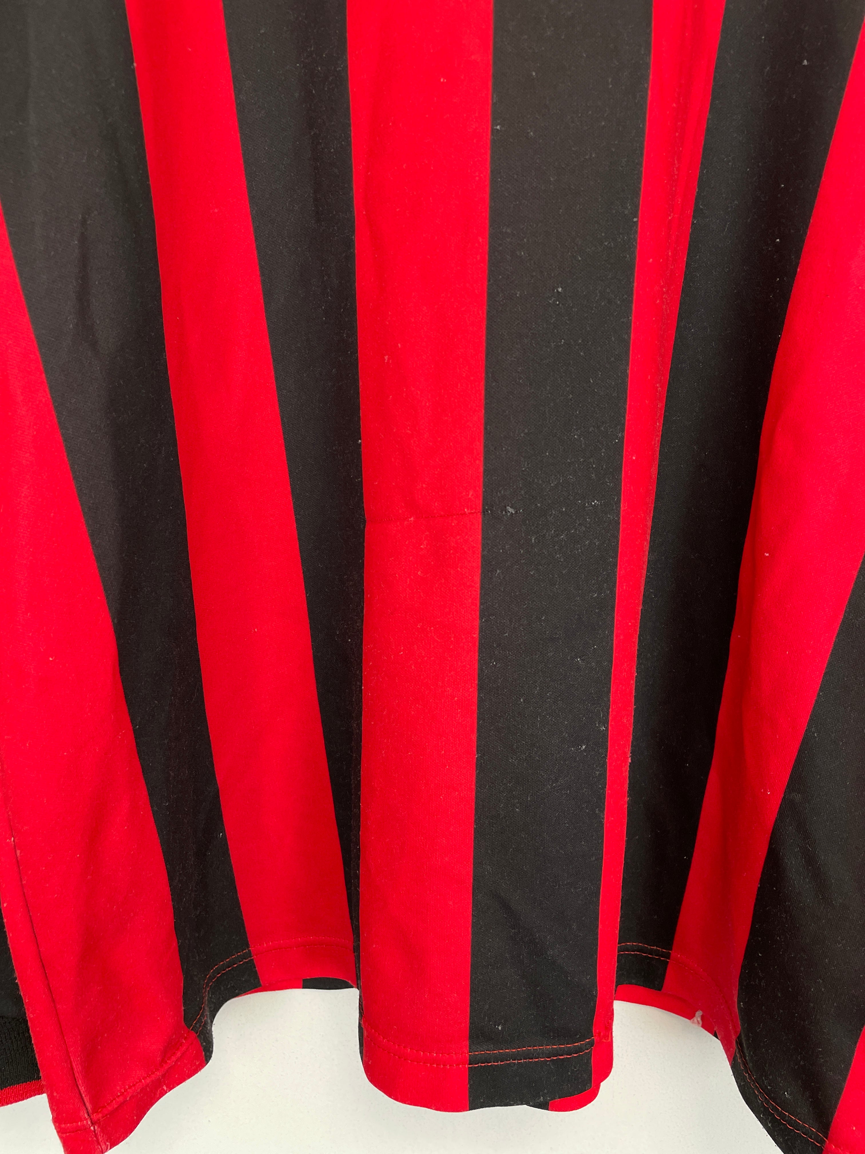 Shop 1990/91 AC MILAN L/S HOME SHIRT (L) ADIDAS, classic football shirts, vintage football shirts & retro soccer jerseys at Cult Kits