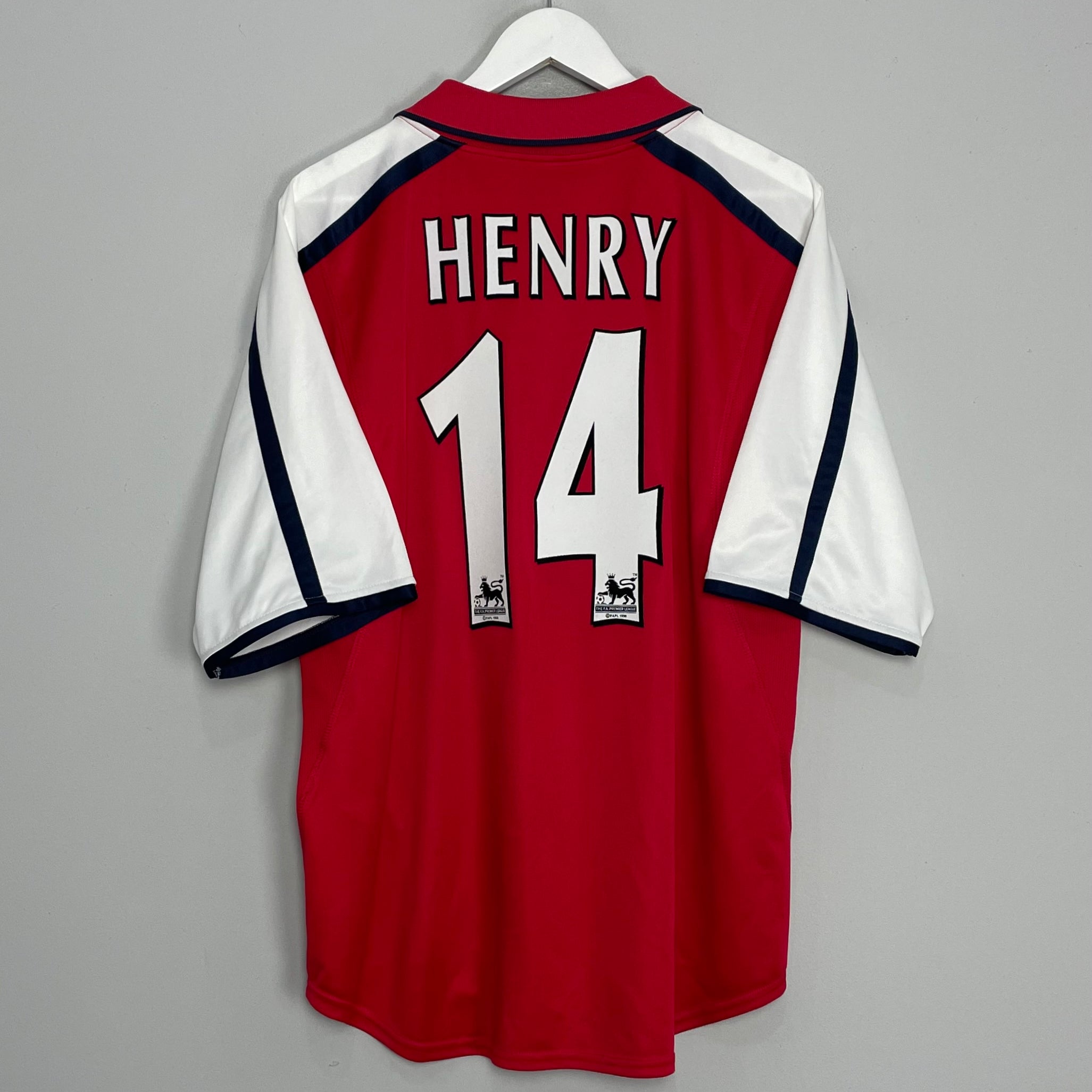 Shop 2000/02 ARSENAL HENRY #14 HOME SHIRT (L) NIKE, classic football shirts, vintage football shirts & retro soccer jerseys at Cult Kits