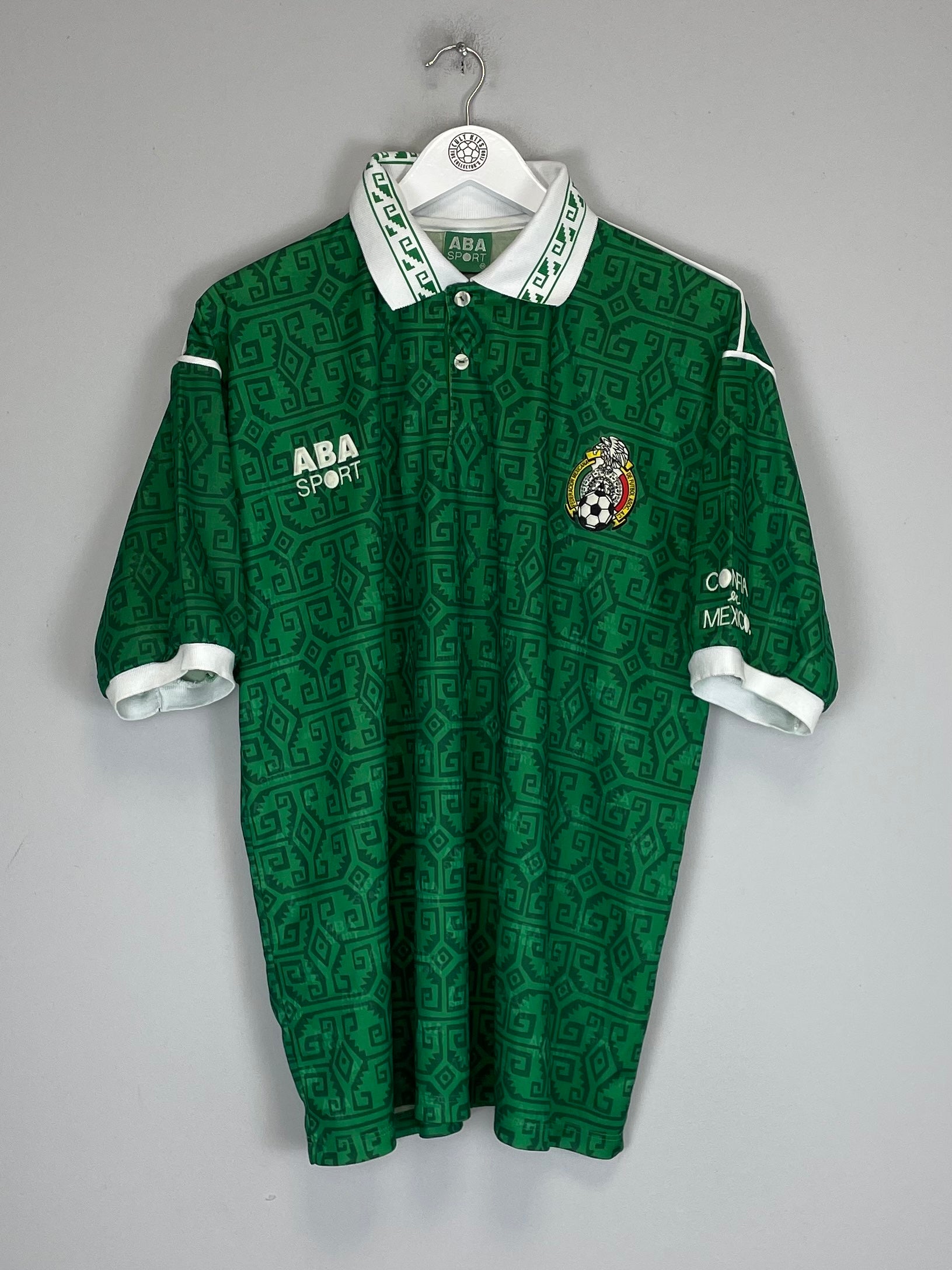 Shop 1993/94 MEXICO HOME SHIRT (L) ABA SPORT, classic football shirts, vintage football shirts & retro soccer jerseys at Cult Kits