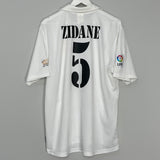 Shop 2001/02 REAL MADRID ZIDANE #5 *CENTENARY* HOME SHIRT (L) ADIDAS, classic football shirts, vintage football shirts & retro soccer jerseys at Cult Kits