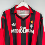 Shop 1990/91 AC MILAN L/S HOME SHIRT (L) ADIDAS, classic football shirts, vintage football shirts & retro soccer jerseys at Cult Kits