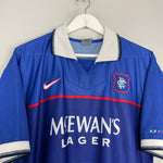 Shop 1997/99 RANGERS GASCOIGNE #8 HOME SHIRT (L) NIKE, classic football shirts, vintage football shirts & retro soccer jerseys at Cult Kits