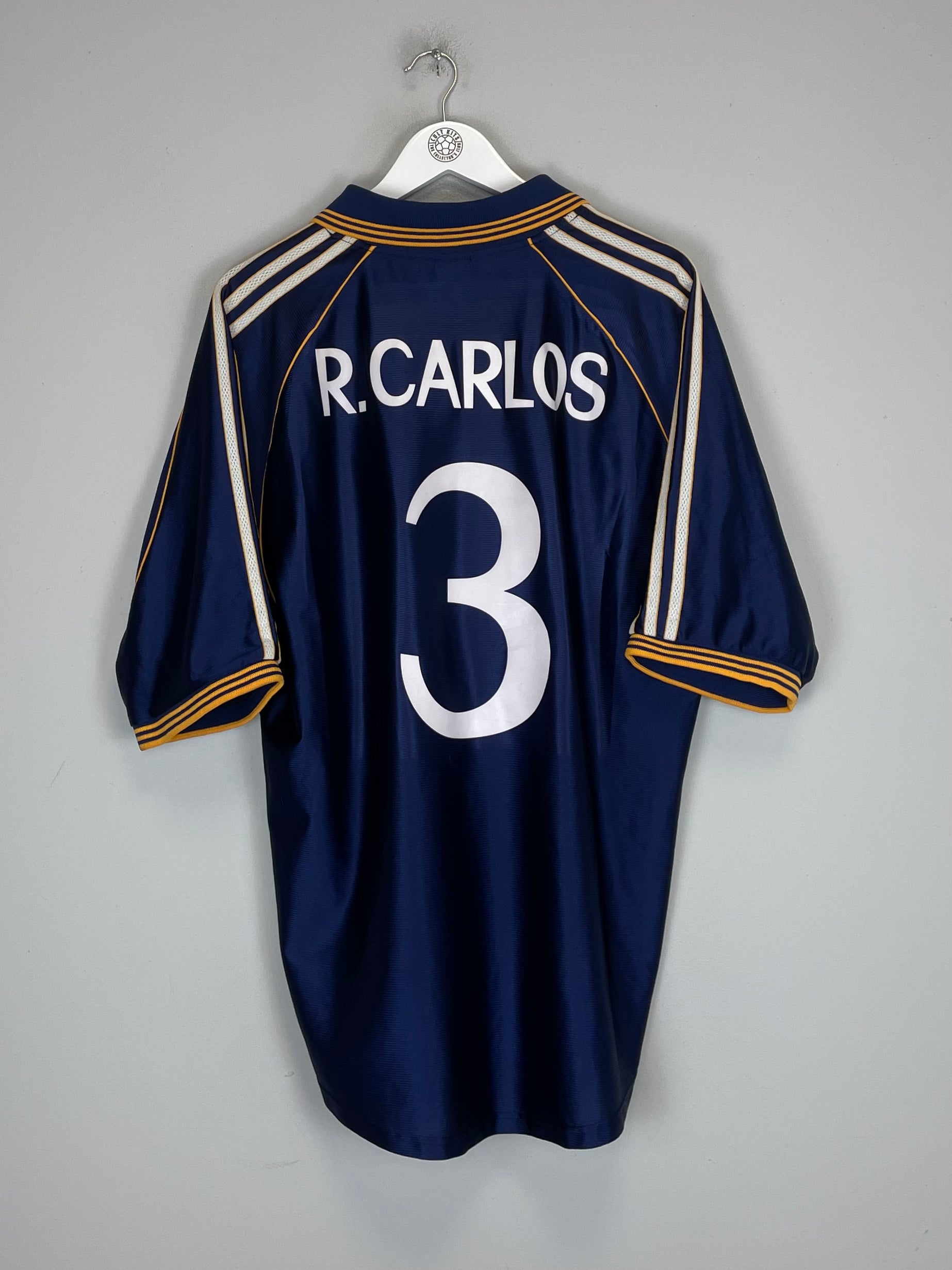 Shop 1998/00 REAL MADRID R.CARLOS #3 AWAY SHIRT (XL) ADIDAS, classic football shirts, vintage football shirts & retro soccer jerseys at Cult Kits