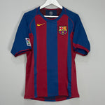 Shop 2004/05 BARCELONA RONALDINHO #10 HOME SHIRT (M) NIKE, classic football shirts, vintage football shirts & retro soccer jerseys at Cult Kits
