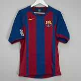 Shop 2004/05 BARCELONA RONALDINHO #10 HOME SHIRT (M) NIKE, classic football shirts, vintage football shirts & retro soccer jerseys at Cult Kits