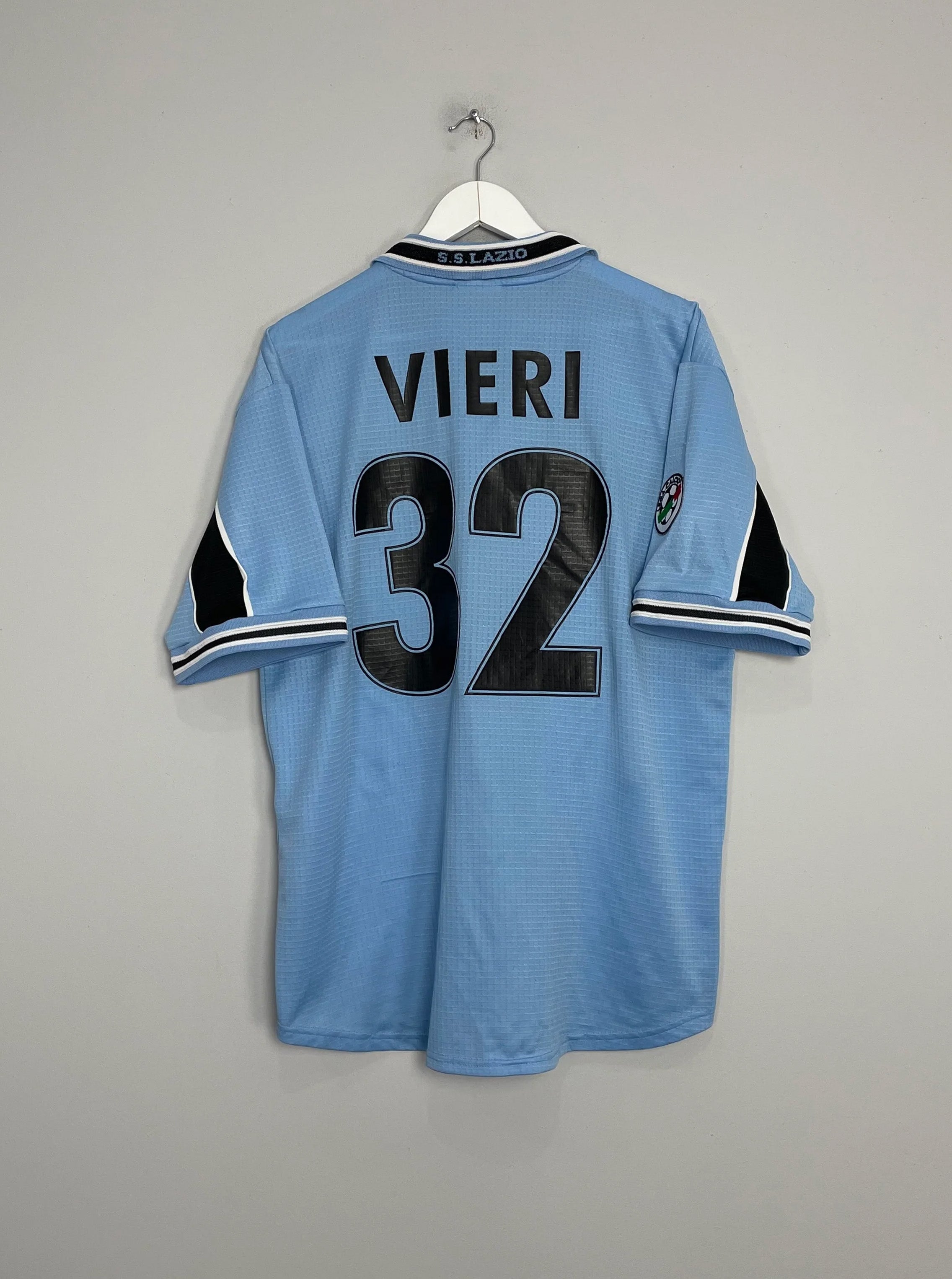 Shop 1998/00 LAZIO VIERI #32 HOME SHIRT (XL) PUMA, classic football shirts, vintage football shirts & retro soccer jerseys at Cult Kits