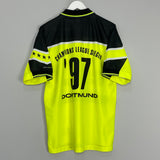 Shop 1997/98 DORTMUND 'CHAMPIONS' HOME SHIRT (L) NIKE, classic football shirts, vintage football shirts & retro soccer jerseys at Cult Kits