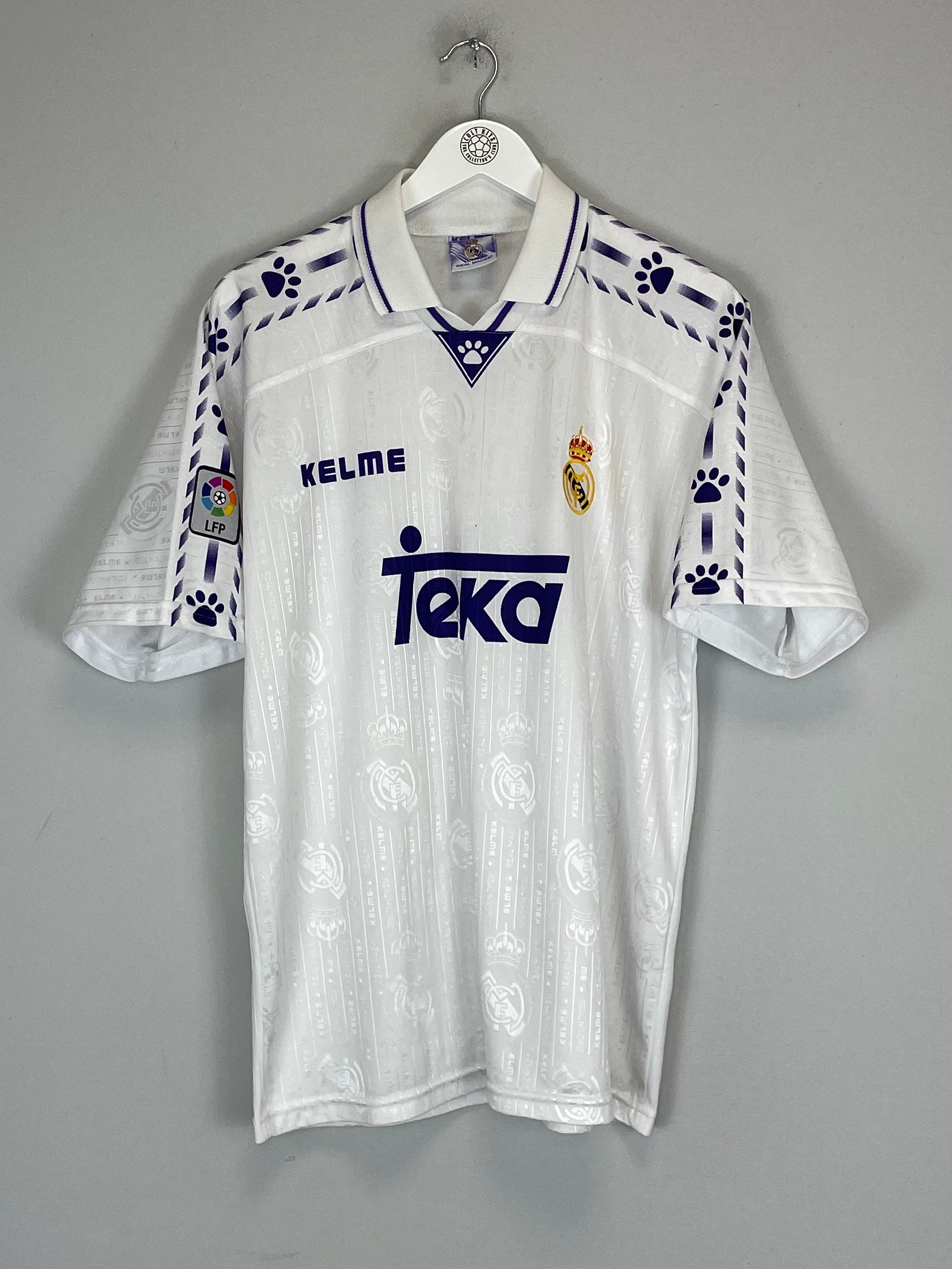 Shop 1994/96 REAL MADRID HOME SHIRT (L) KELME, classic football shirts, vintage football shirts & retro soccer jerseys at Cult Kits