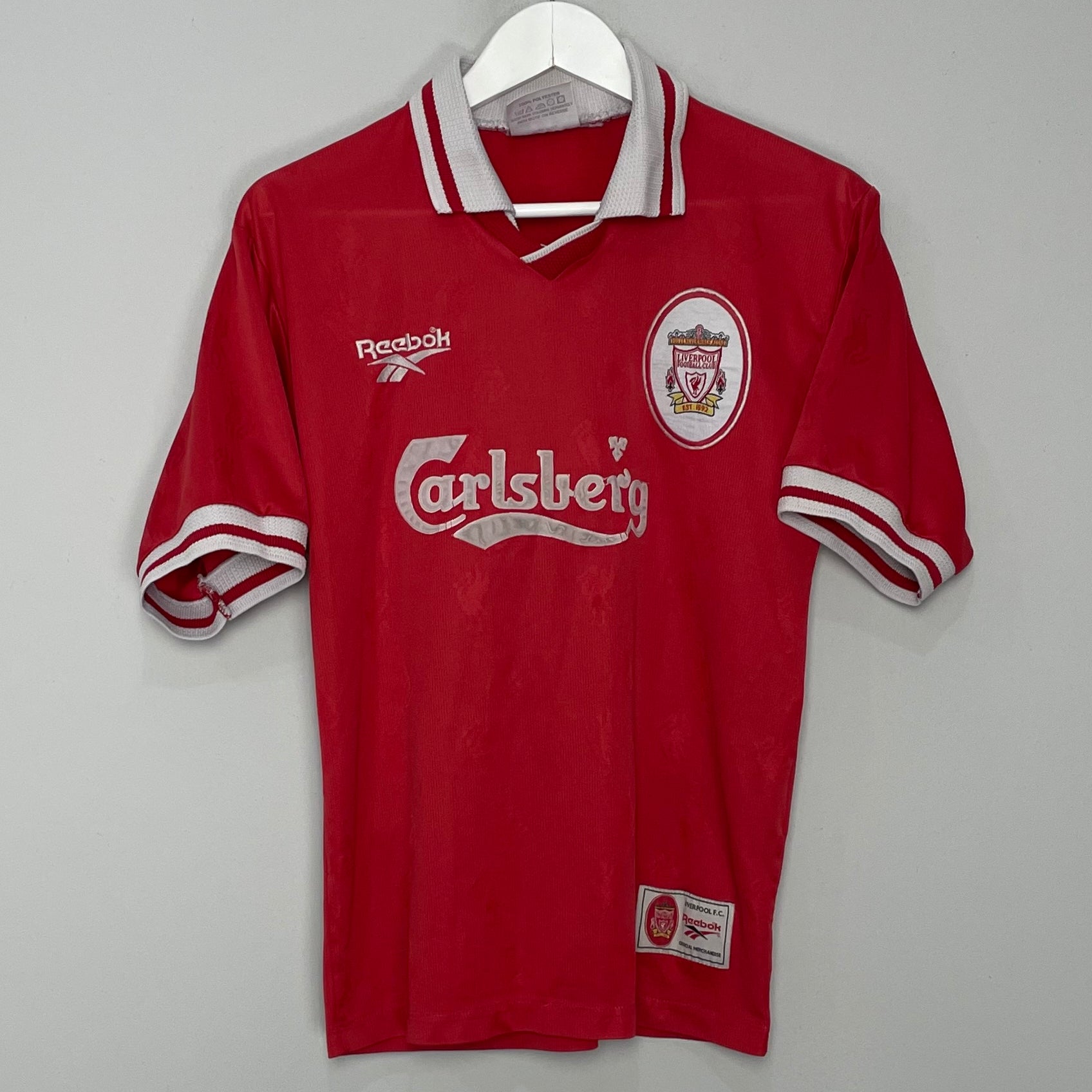 Shop 1996/98 LIVERPOOL HOME SHIRT (S) REEBOK, classic football shirts, vintage football shirts & retro soccer jerseys at Cult Kits