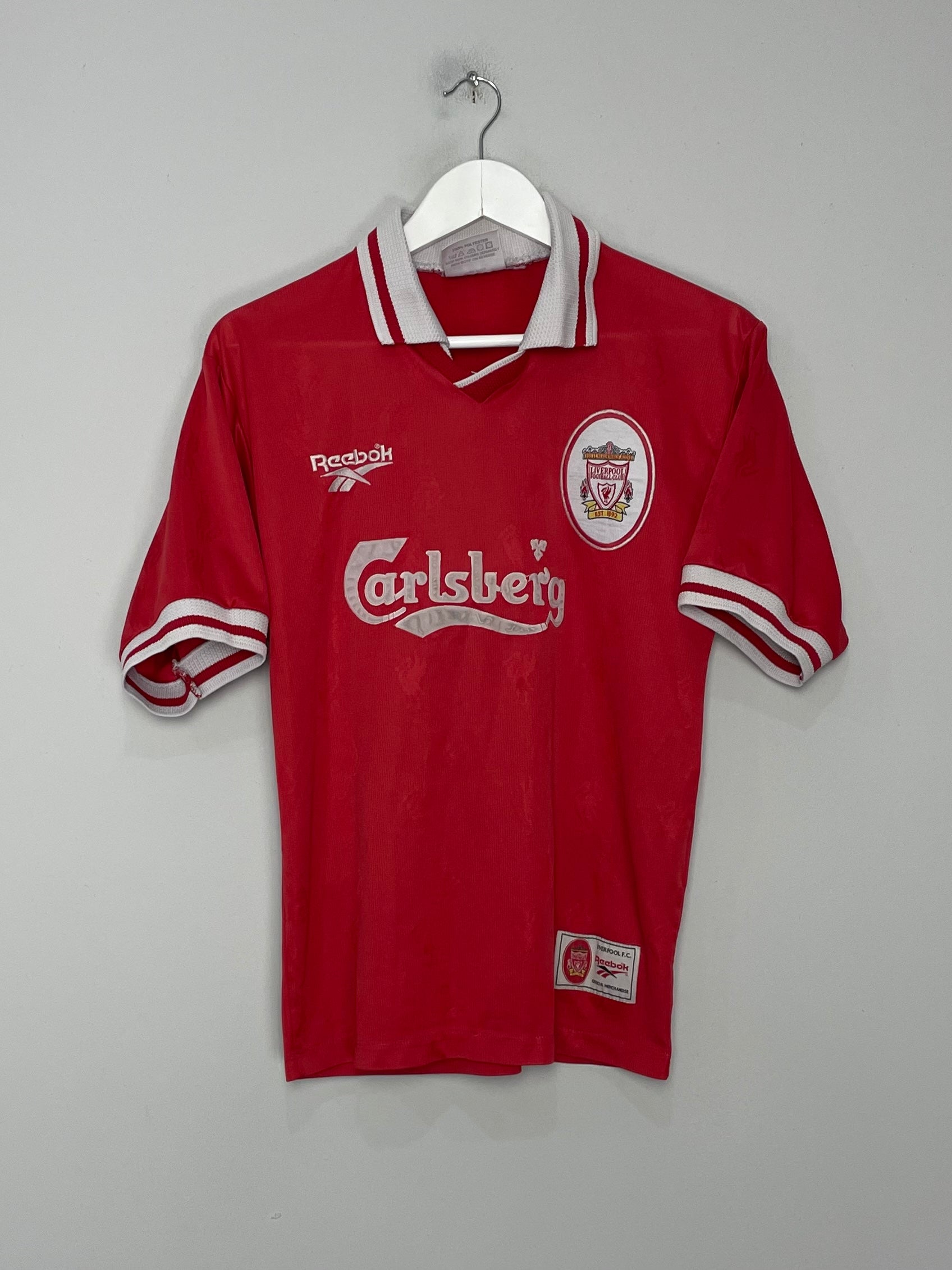 Shop 1996/98 LIVERPOOL HOME SHIRT (S) REEBOK, classic football shirts, vintage football shirts & retro soccer jerseys at Cult Kits