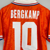 Shop 1994/95 NETHERLANDS BERGKAMP #10 HOME SHIRT (M) LOTTO, classic football shirts, vintage football shirts & retro soccer jerseys at Cult Kits