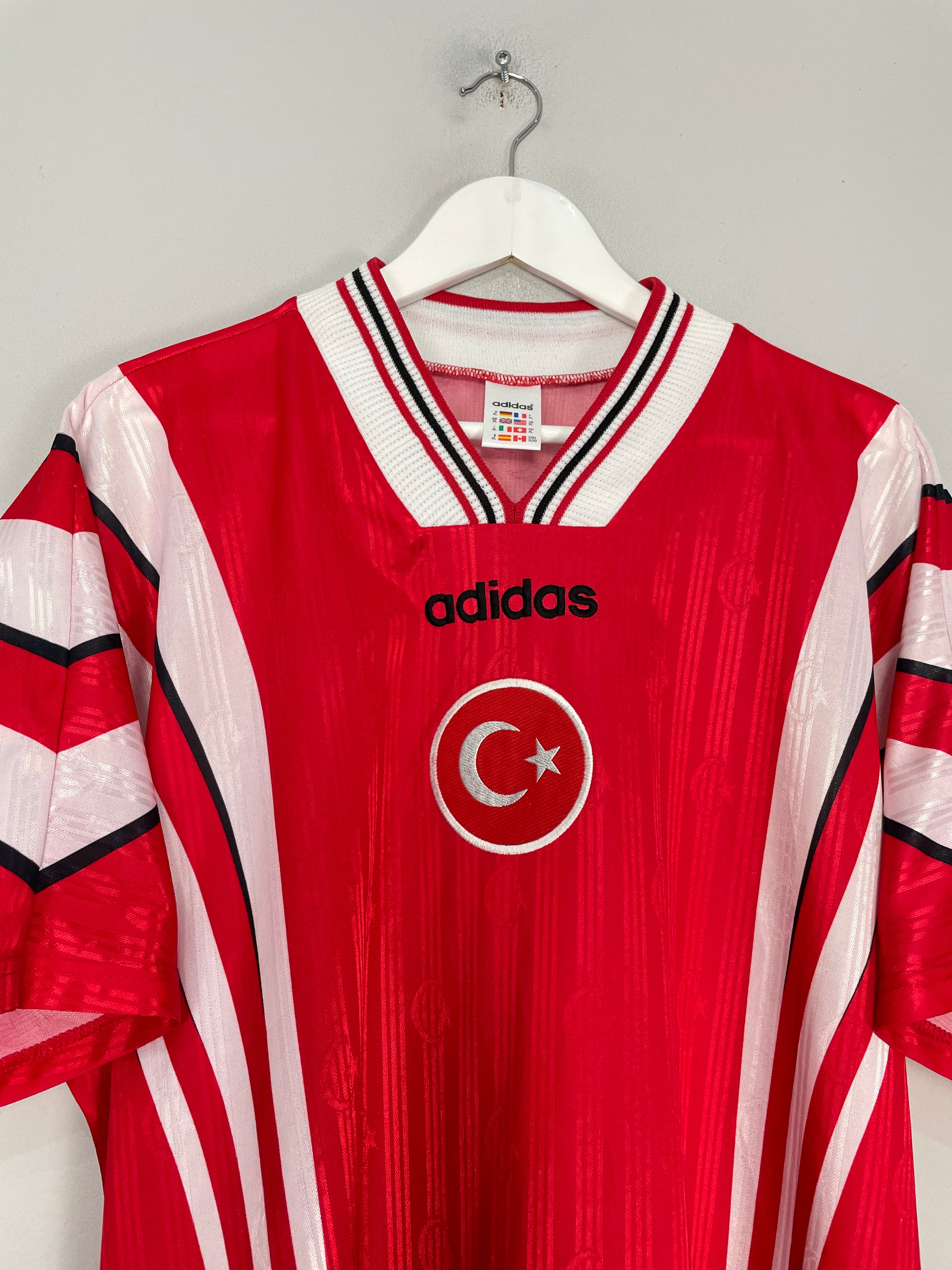 Shop 1996/97 TURKEY HOME SHIRT (XL) ADIDAS, classic football shirts, vintage football shirts & retro soccer jerseys at Cult Kits