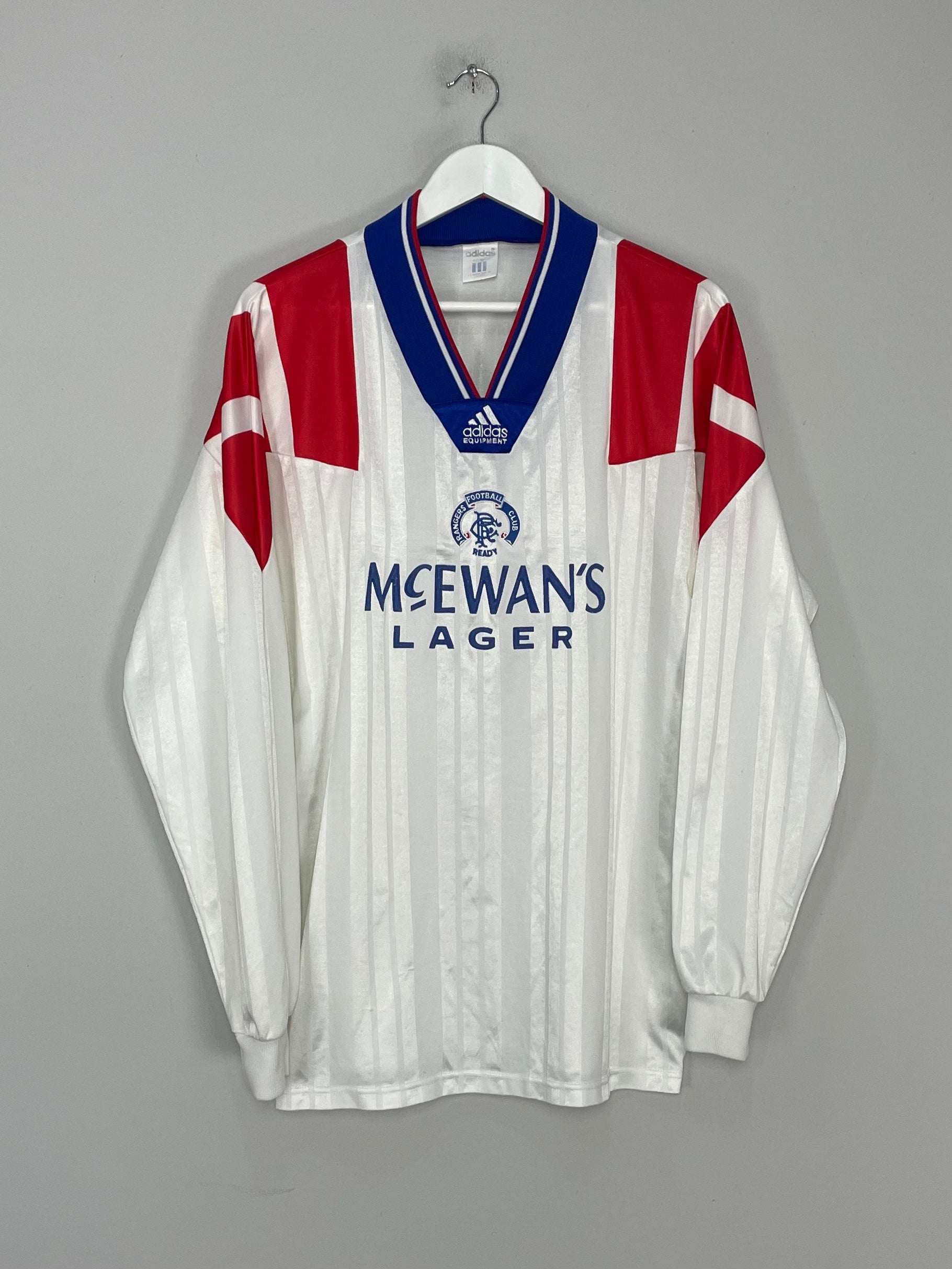 1992/94 RANGERS L/S AWAY SHIRT (XL) ADIDAS