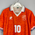Shop 1994/95 NETHERLANDS BERGKAMP #10 HOME SHIRT (M) LOTTO, classic football shirts, vintage football shirts & retro soccer jerseys at Cult Kits