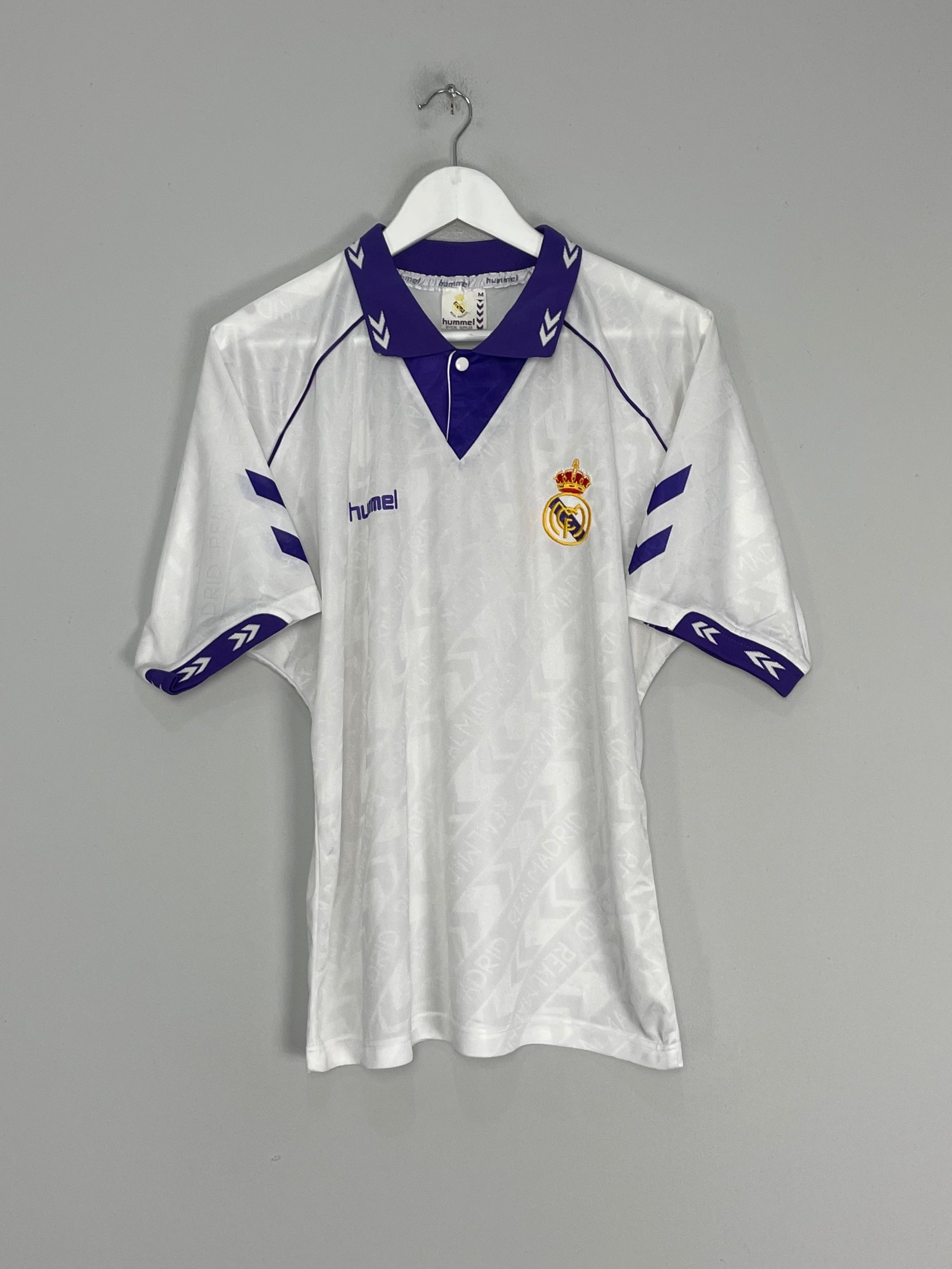 Shop 1993/94 REAL MADRID HOME SHIRT (M) HUMMEL, classic football shirts, vintage football shirts & retro soccer jerseys at Cult Kits
