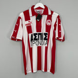 Shop 1997/98 OLYMPIAKOS *BNWT* HOME SHIRT (M) PUMA, classic football shirts, vintage football shirts & retro soccer jerseys at Cult Kits