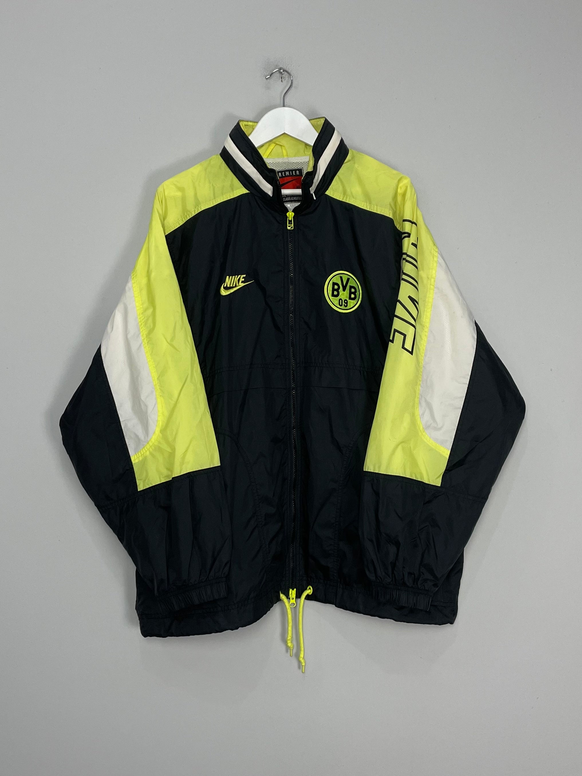 Shop 1996/97 DORTMUND RAIN JACKET (XL) NIKE, classic football shirts, vintage football shirts & retro soccer jerseys at Cult Kits