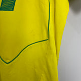 2004/06 BRAZIL RONALDO #9 HOME SHIRT (M) NIKE