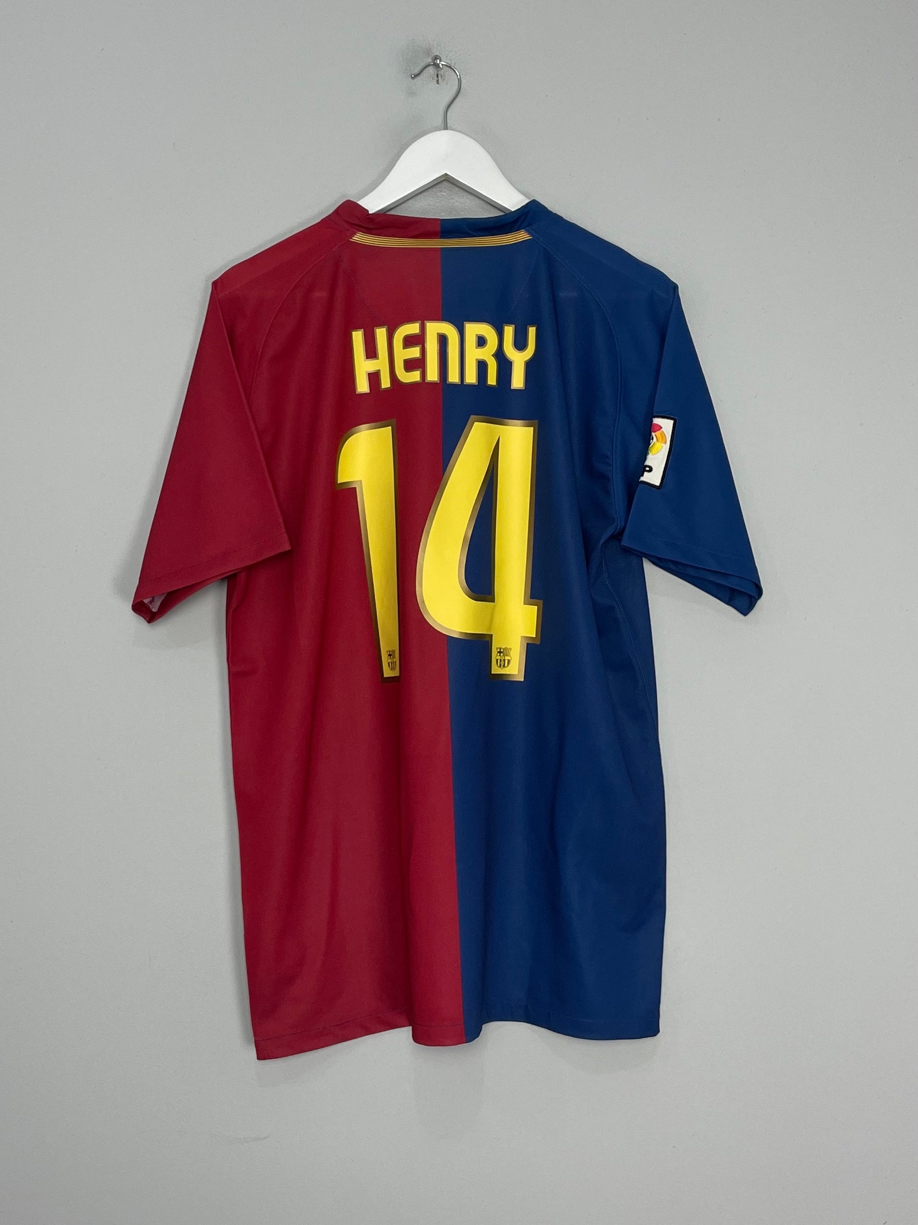 Shop 2008/09 BARCELONA HENRY #14 HOME SHIRT (L) NIKE, classic football shirts, vintage football shirts & retro soccer jerseys at Cult Kits