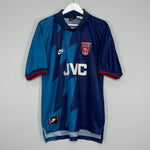 Shop 1995/96 ARSENAL BERGKAMP #10 AWAY SHIRT (XL) NIKE, classic football shirts, vintage football shirts & retro soccer jerseys at Cult Kits