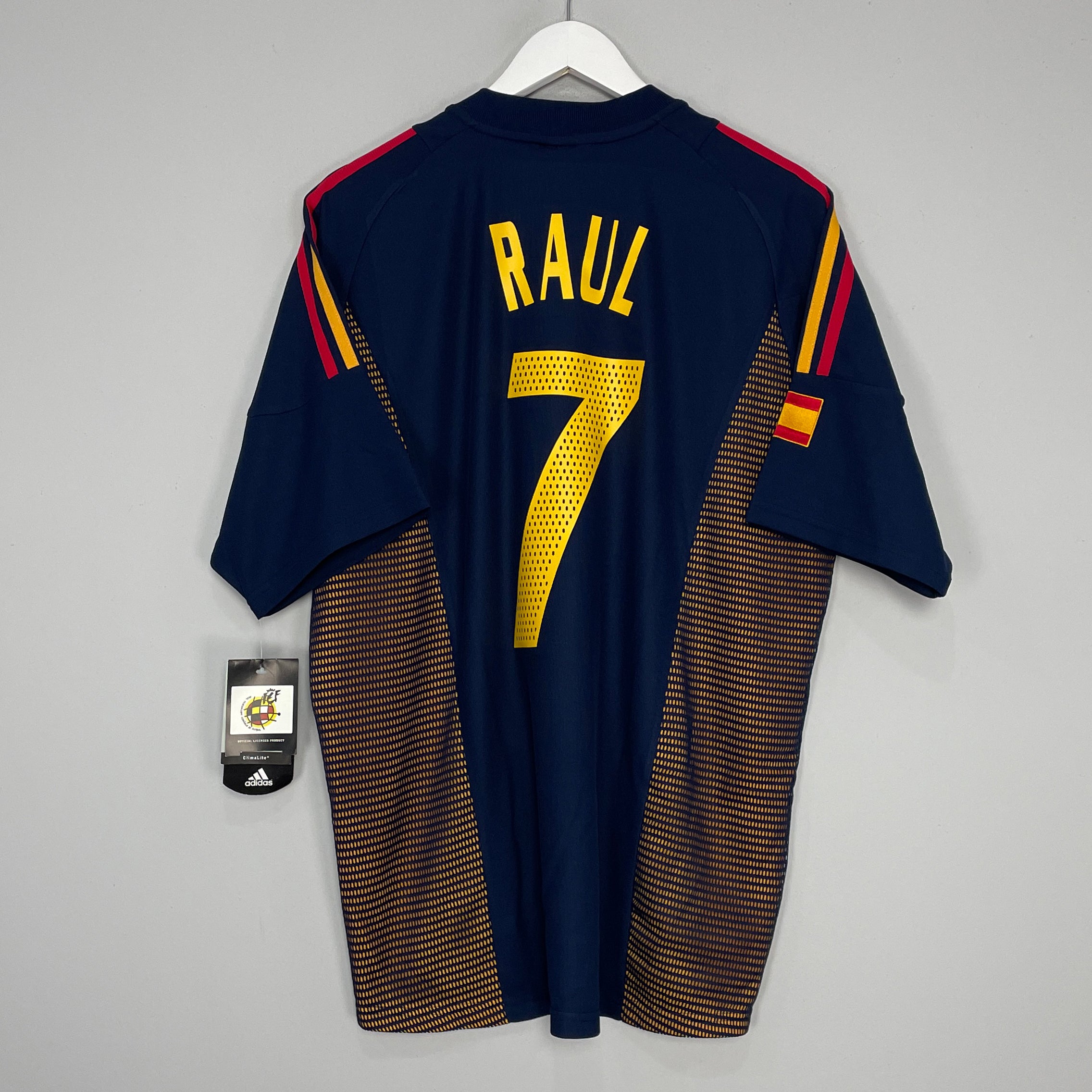 Shop 2002/04 SPAIN RAUL #7 *BNWT* AWAY SHIRT (L) ADIDAS, classic football shirts, vintage football shirts & retro soccer jerseys at Cult Kits
