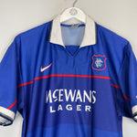 Shop 1997/99 RANGERS GASCOIGNE #8 HOME SHIRT (L) NIKE, classic football shirts, vintage football shirts & retro soccer jerseys at Cult Kits
