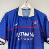 Shop 1997/99 RANGERS GASCOIGNE #8 HOME SHIRT (L) NIKE, classic football shirts, vintage football shirts & retro soccer jerseys at Cult Kits