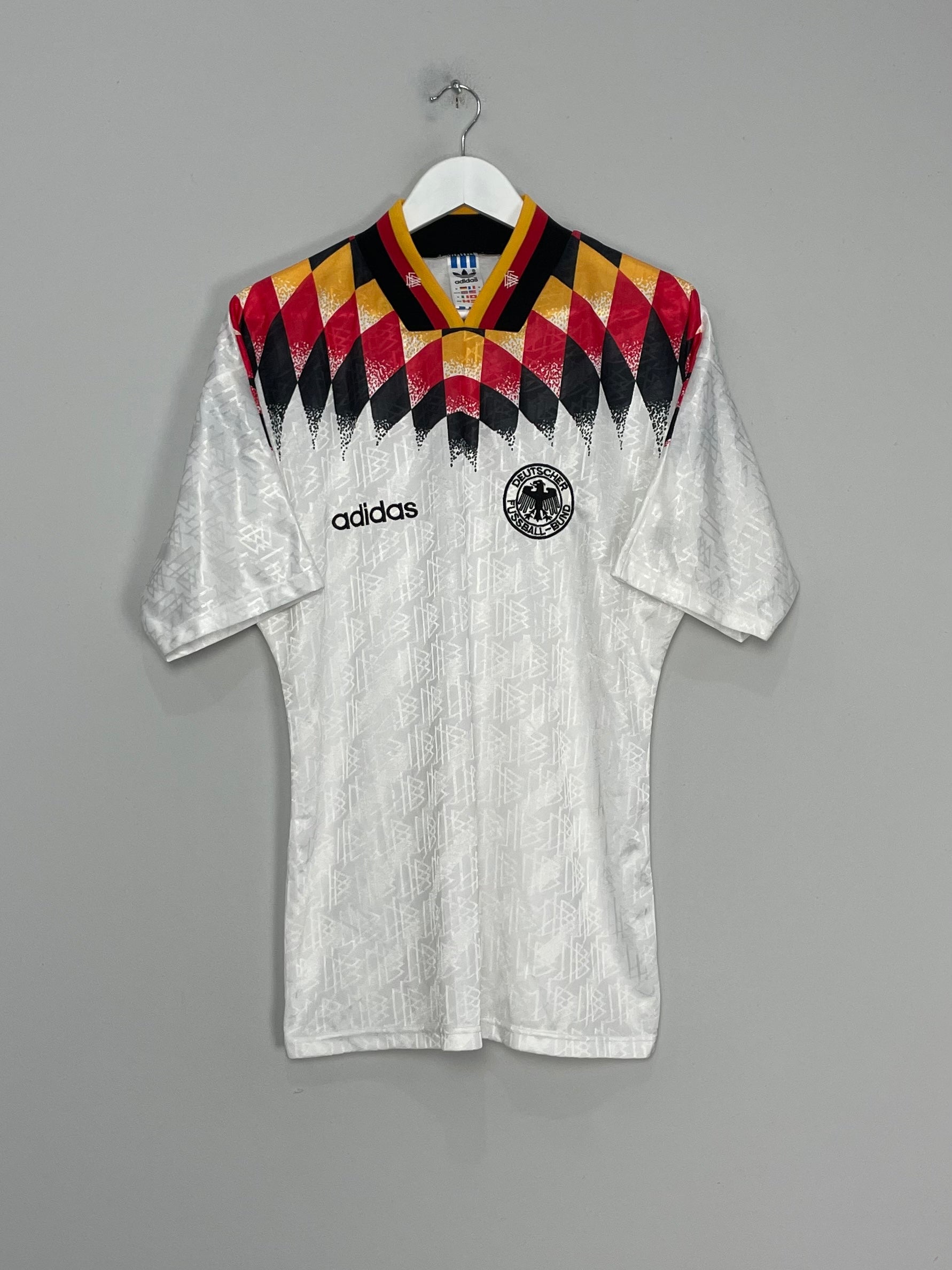 Shop 1994 GERMANY HOME SHIRT (M) ADIDAS, classic football shirts, vintage football shirts & retro soccer jerseys at Cult Kits