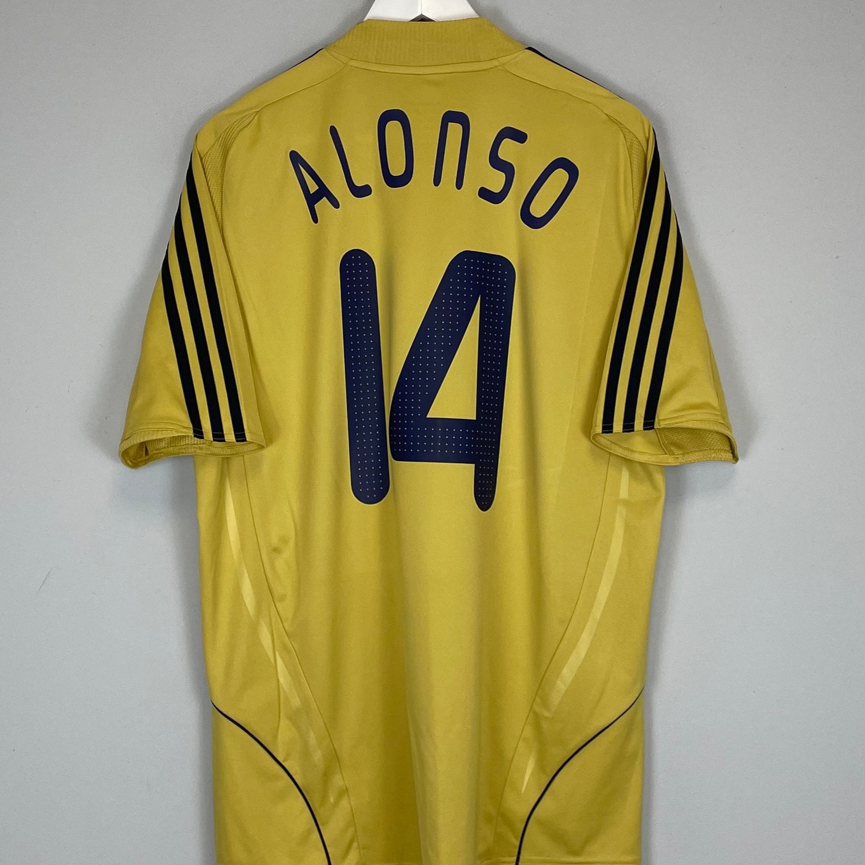 Shop 2008/10 SPAIN ALONSO #14 AWAY SHIRT (L) ADIDAS, classic football shirts, vintage football shirts & retro soccer jerseys at Cult Kits
