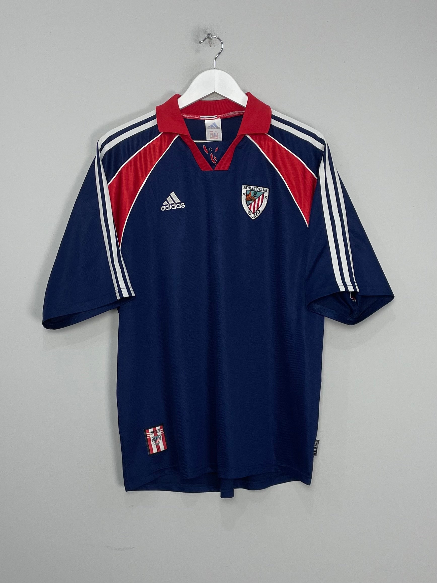 Shop 1999/01 ATHLETIC BILBAO AWAY SHIRT (L) ADIDAS, classic football shirts, vintage football shirts & retro soccer jerseys at Cult Kits