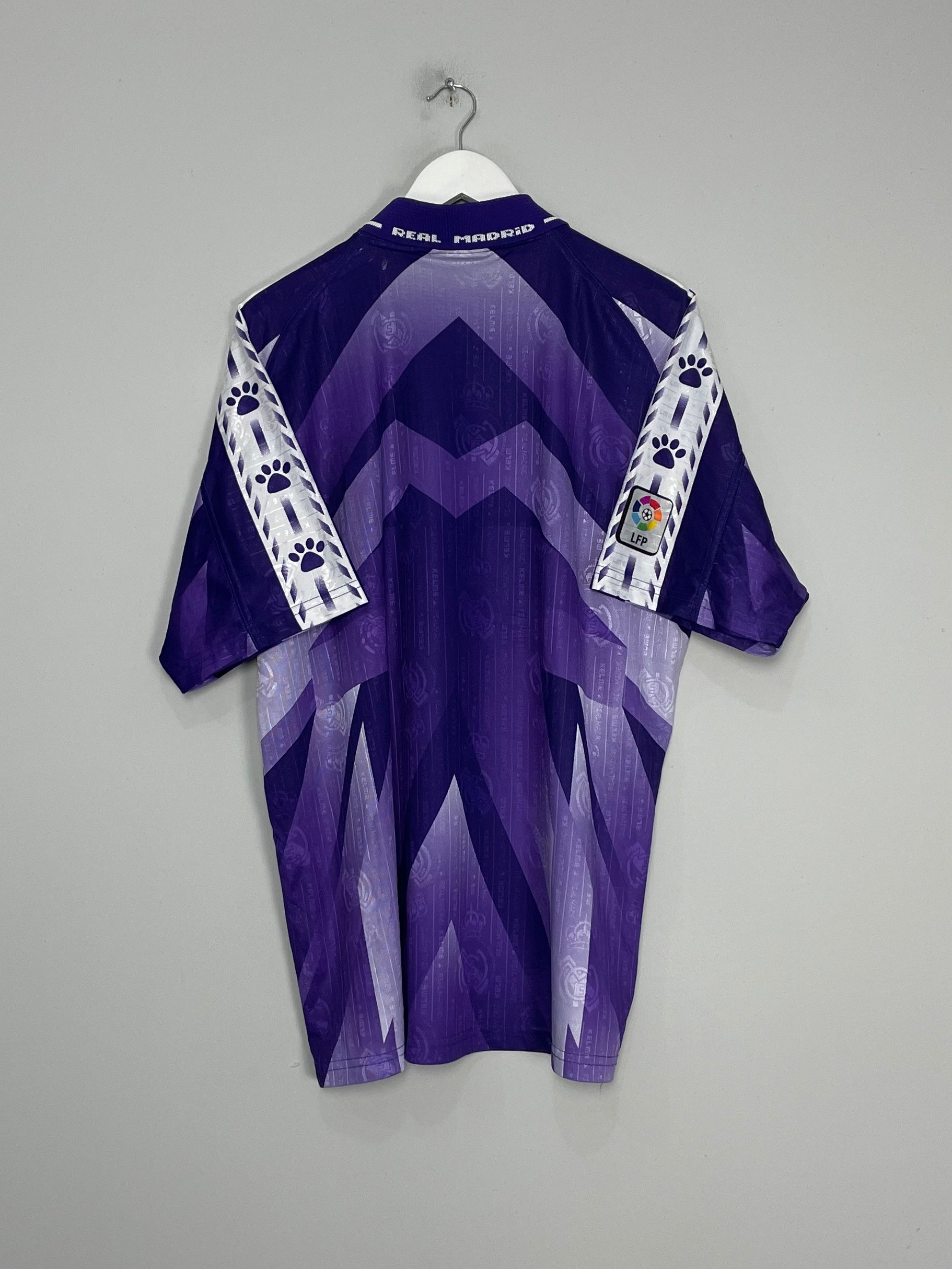 Shop 1996/97 REAL MADRID AWAY SHIRT (L) KELME, classic football shirts, vintage football shirts & retro soccer jerseys at Cult Kits