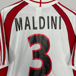 Shop 2001/02 AC MILAN MALDINI #3 AWAY SHIRT (L) ADIDAS, classic football shirts, vintage football shirts & retro soccer jerseys at Cult Kits