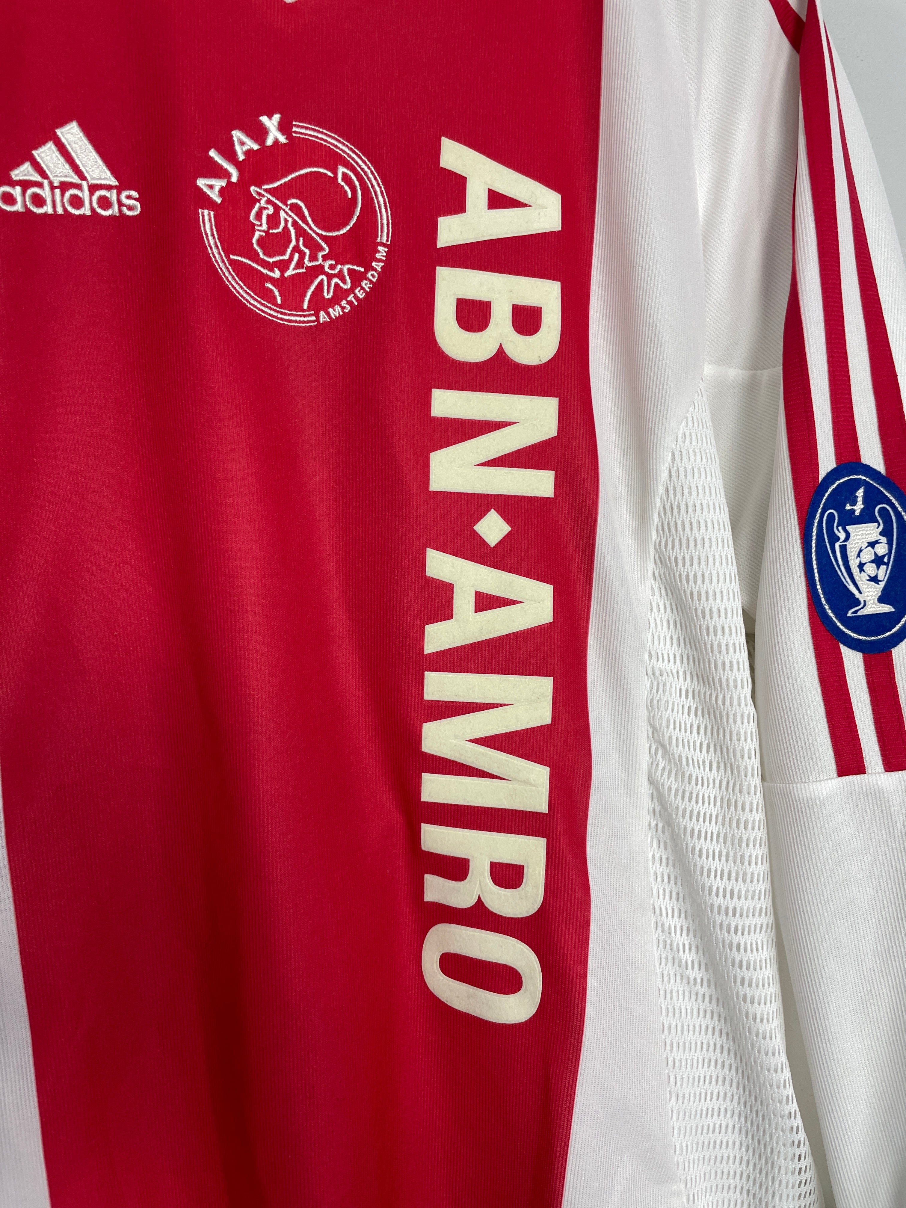 Shop 2003/04 AJAX ZLATAN #7 L/S C/L HOME SHIRT (L) ADIDAS, classic football shirts, vintage football shirts & retro soccer jerseys at Cult Kits