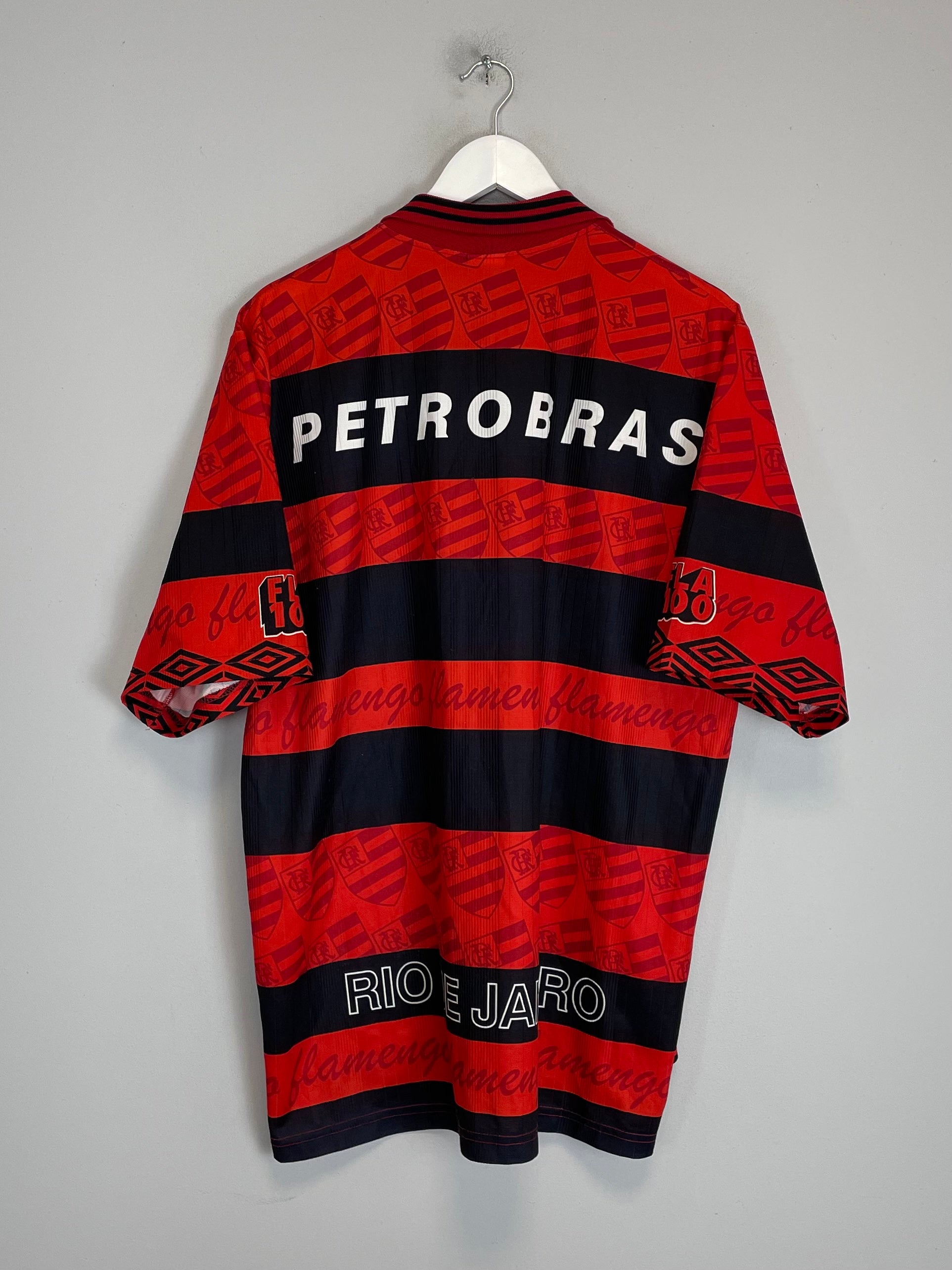 Shop 1995/96 FLAMENGO *CENTENARY* HOME SHIRT (L) UMBRO, classic football shirts, vintage football shirts & retro soccer jerseys at Cult Kits
