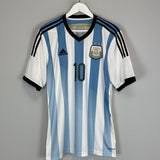 Shop 2013/15 ARGENTINA MESSI #10 HOME SHIRT (L) ADIDAS, classic football shirts, vintage football shirts & retro soccer jerseys at Cult Kits