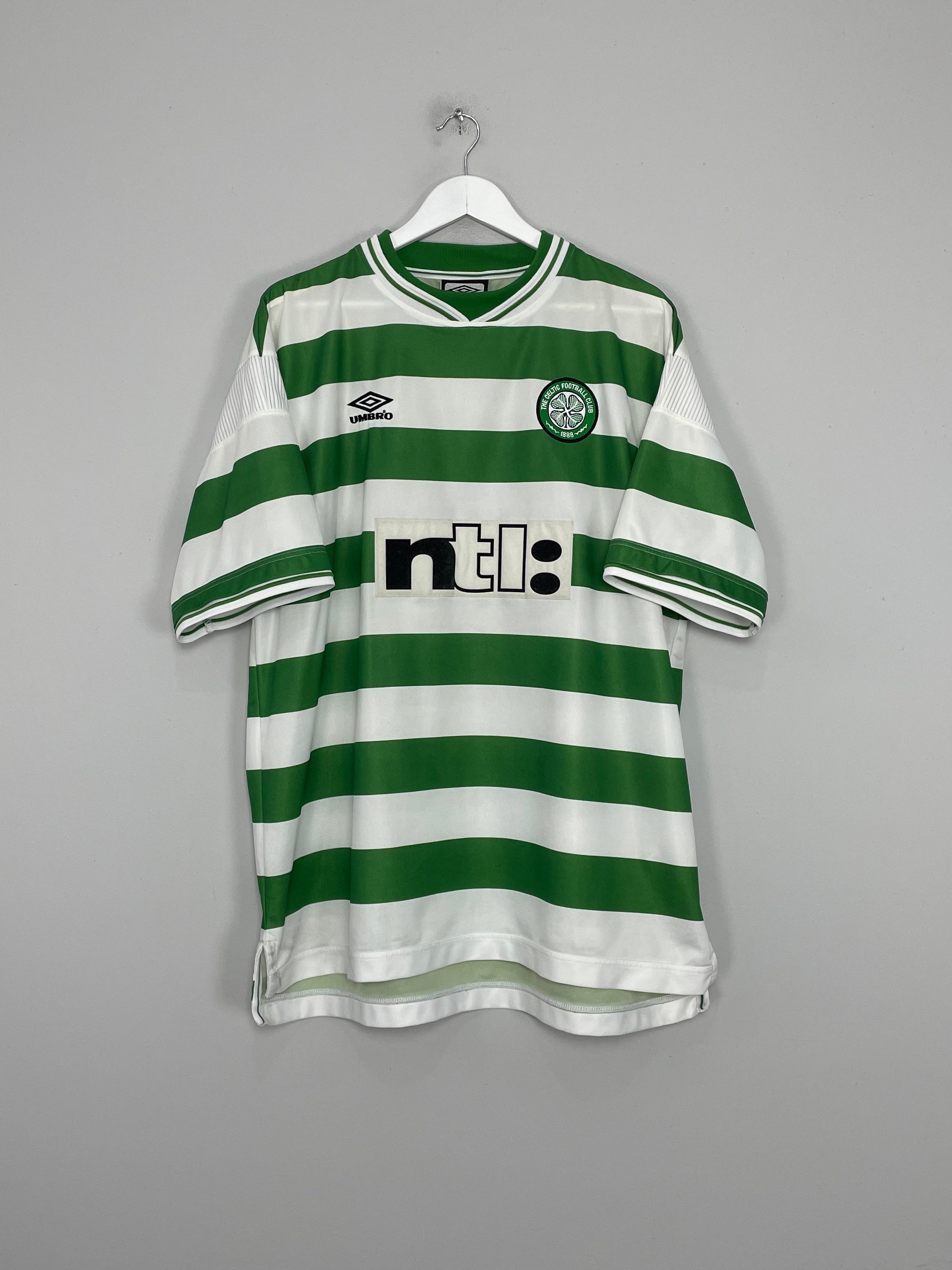 Shop 1999/01 CELTIC HOME SHIRT (XXL) UMBRO, classic football shirts, vintage football shirts & retro soccer jerseys at Cult Kits