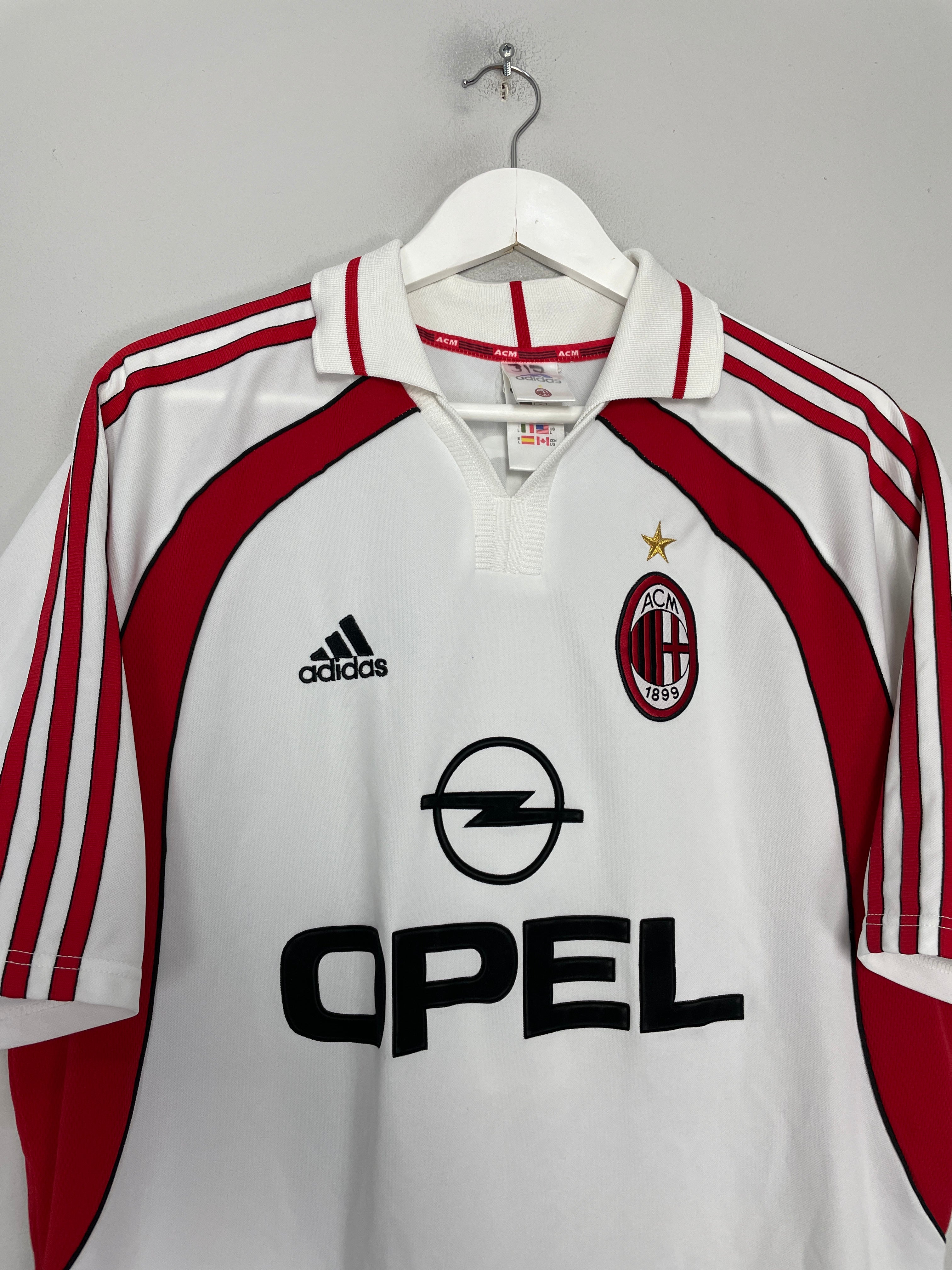 Shop 2001/02 AC MILAN MALDINI #3 AWAY SHIRT (L) ADIDAS, classic football shirts, vintage football shirts & retro soccer jerseys at Cult Kits