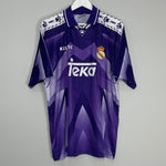 Shop 1996/97 REAL MADRID AWAY SHIRT (L) KELME, classic football shirts, vintage football shirts & retro soccer jerseys at Cult Kits