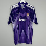 Shop 1996/97 REAL MADRID AWAY SHIRT (L) KELME, classic football shirts, vintage football shirts & retro soccer jerseys at Cult Kits
