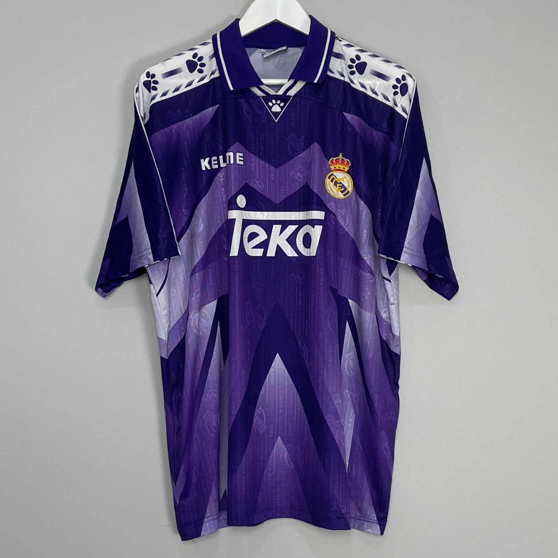 Shop 1996/97 REAL MADRID AWAY SHIRT (L) KELME, classic football shirts, vintage football shirts & retro soccer jerseys at Cult Kits