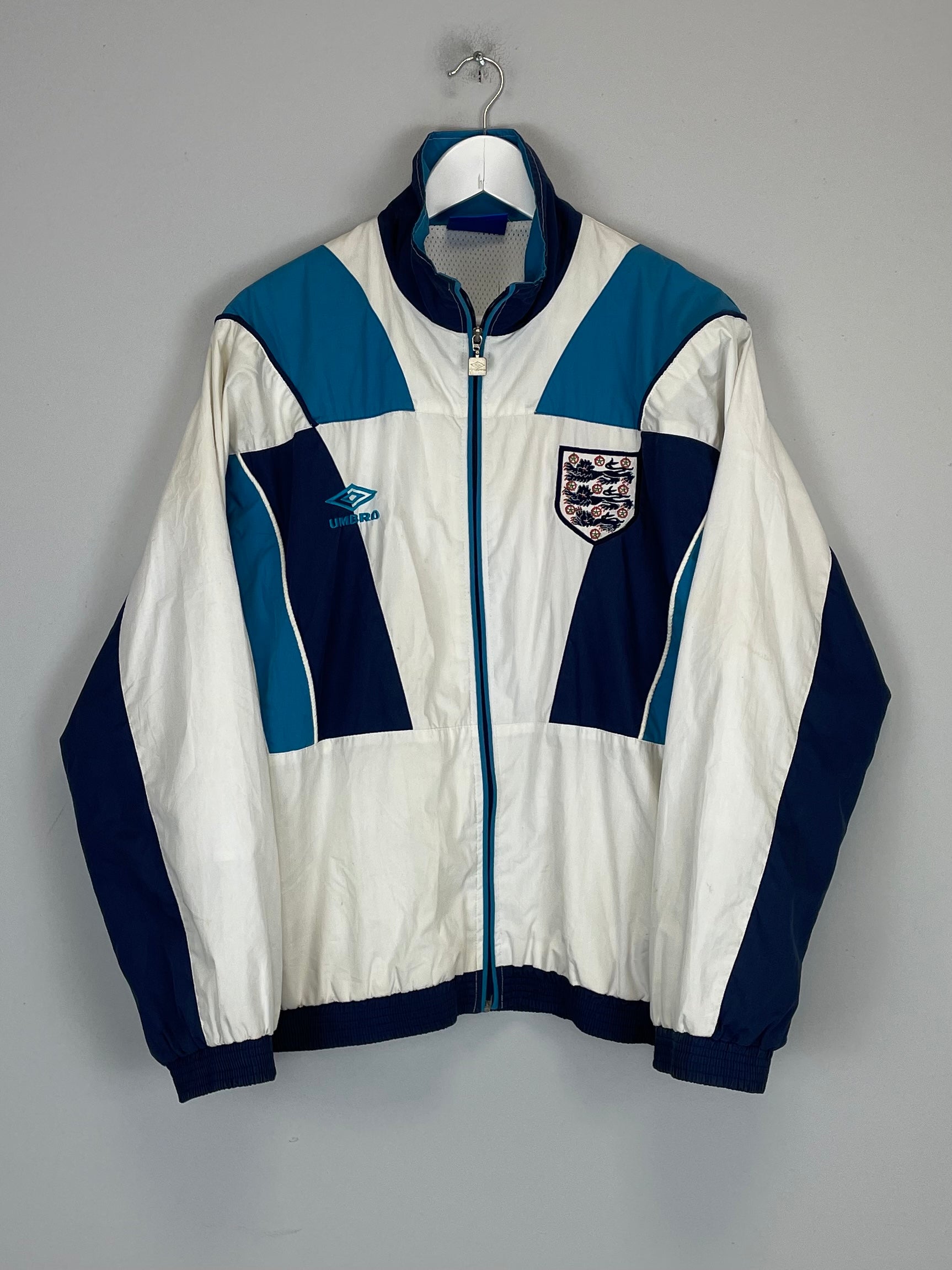 Shop 1993/95 ENGLAND TRACK JACKET (S) UMBRO, classic football shirts, vintage football shirts & retro soccer jerseys at Cult Kits