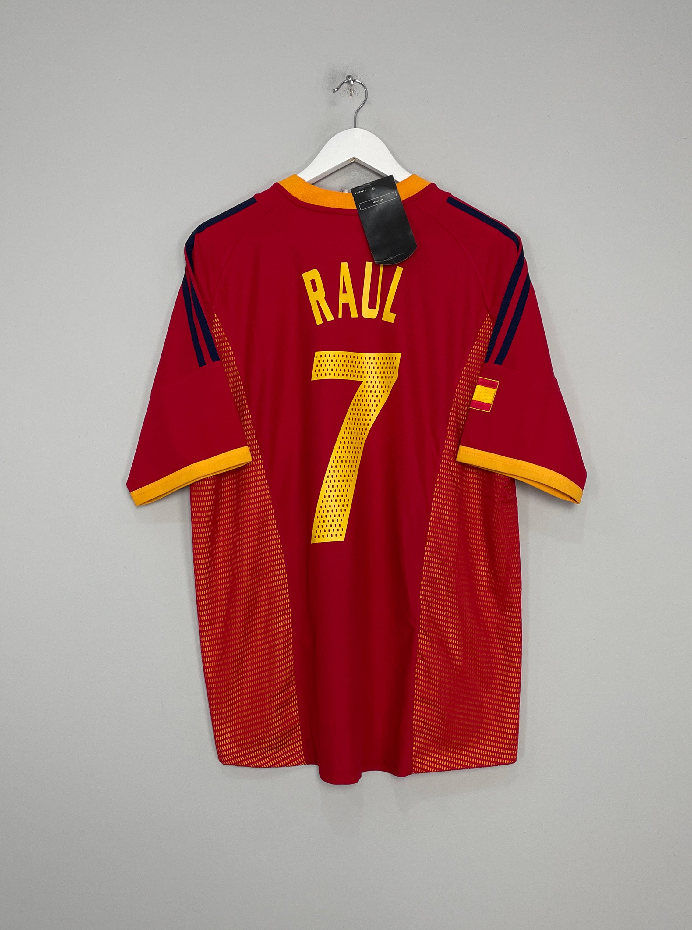 Shop 2002/04 SPAIN RAUL #7 *BNWT* HOME SHIRT (L) ADIDAS, classic football shirts, vintage football shirts & retro soccer jerseys at Cult Kits